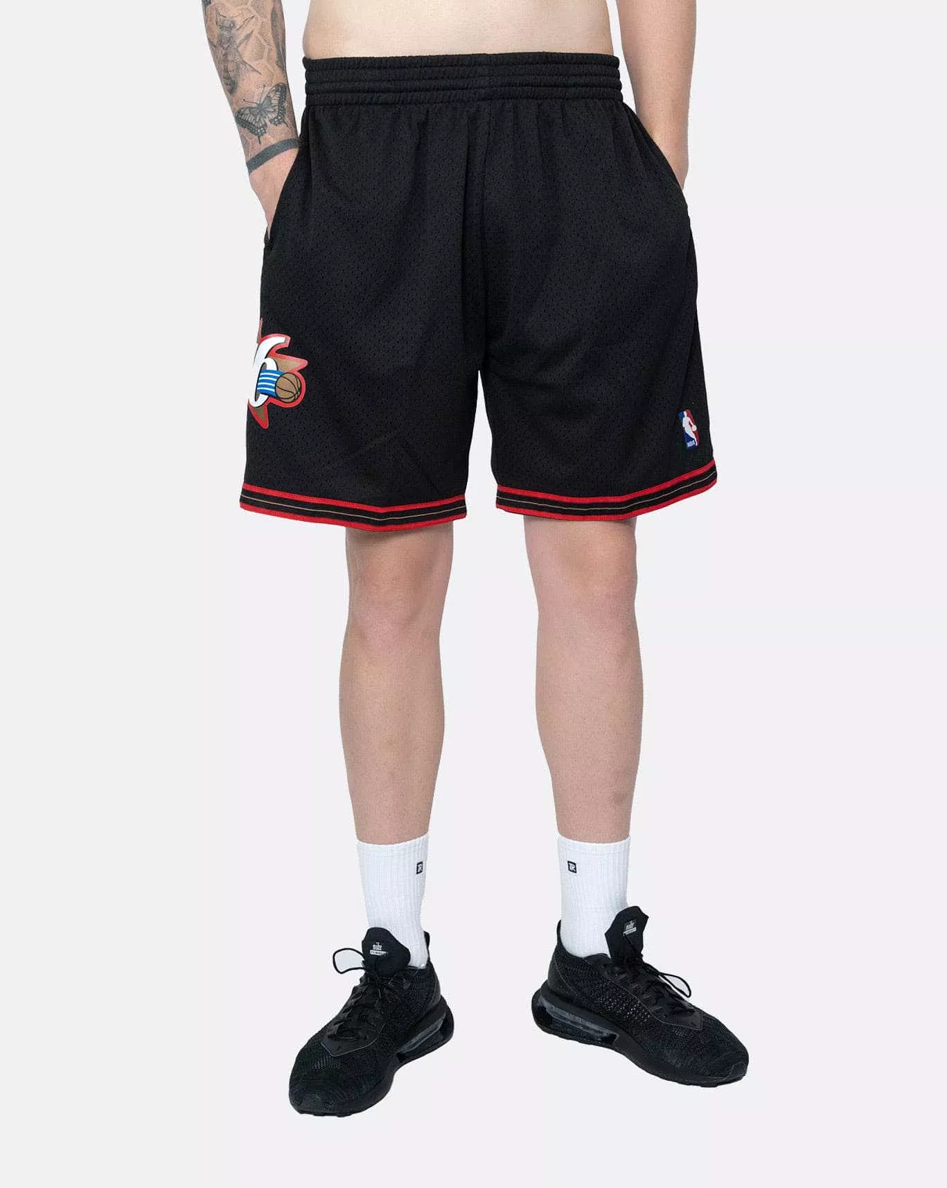 mitchell and ness sixers swingman shorts