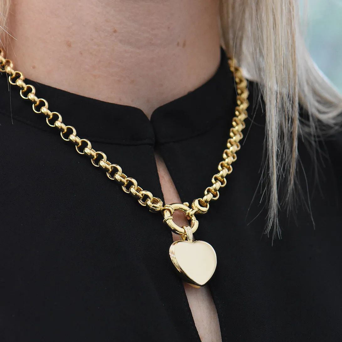 My Full Heart 9K Yellow Gold Puffy Heart Pendant