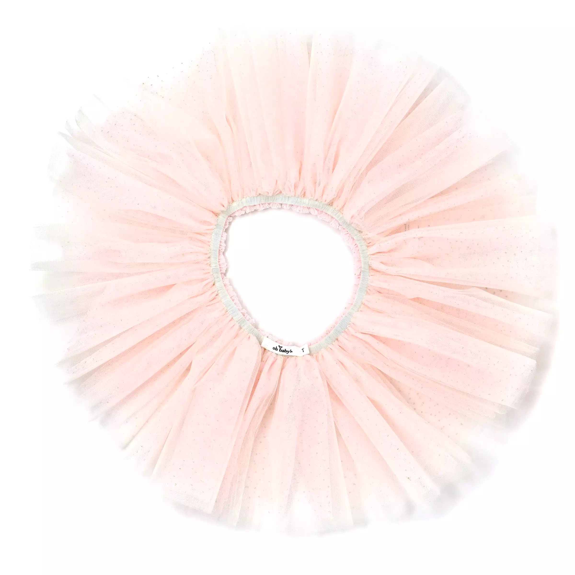 oh baby! Frill Tutu Pale Pink/Gold Over Cream Tulle