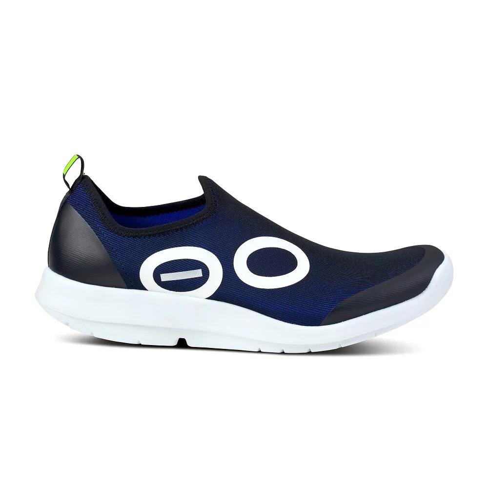 Oofos Men's OOmg Sport Low Shoe - White & Navy