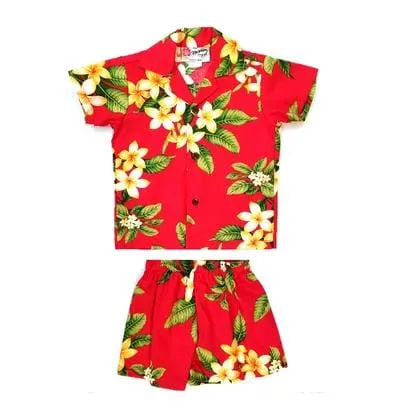 Orchid Plumeria Boys Cabana Set