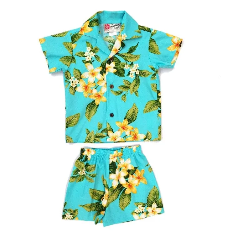 Orchid Plumeria Boys Cabana Set