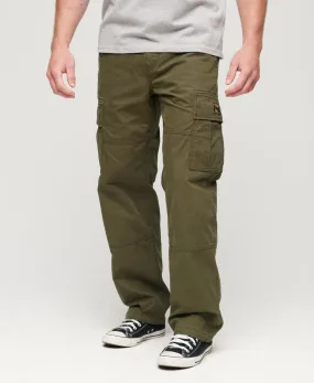 Organic Cotton Baggy Cargo Pants | Drab Olive Green