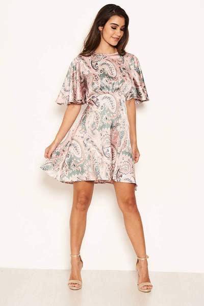 Paisley Printed Skater Dress