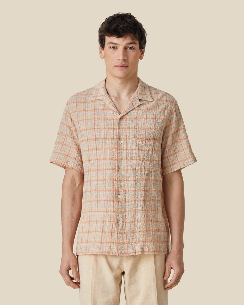 Plaid Crepe S/S Shirt