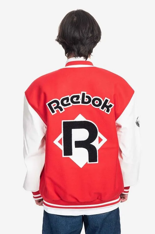 Reebok Classic wool blend bomber jacket Res V Jacket red color