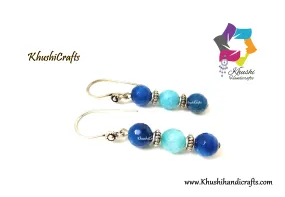 Shades of Blue Semi precious danglers