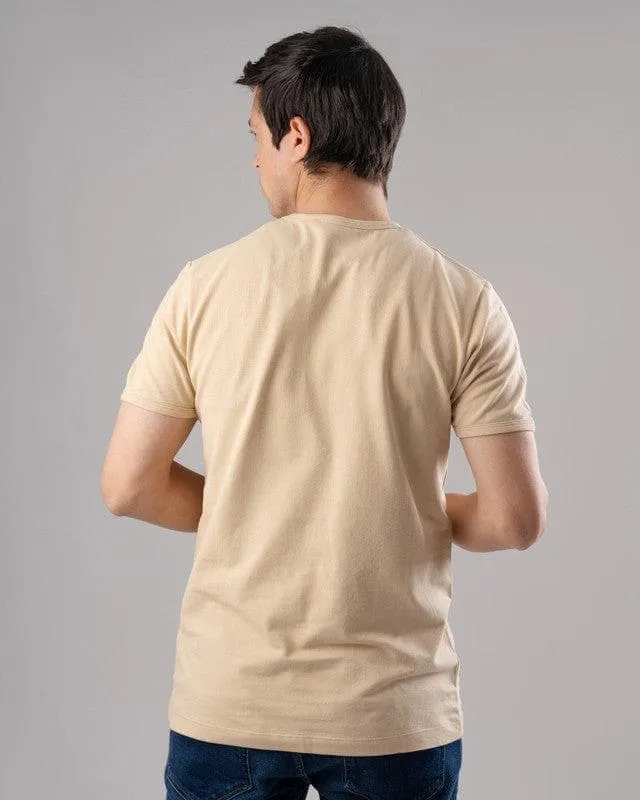 SHORT SLEEVE SLIM T-SHIRT - BEIGE