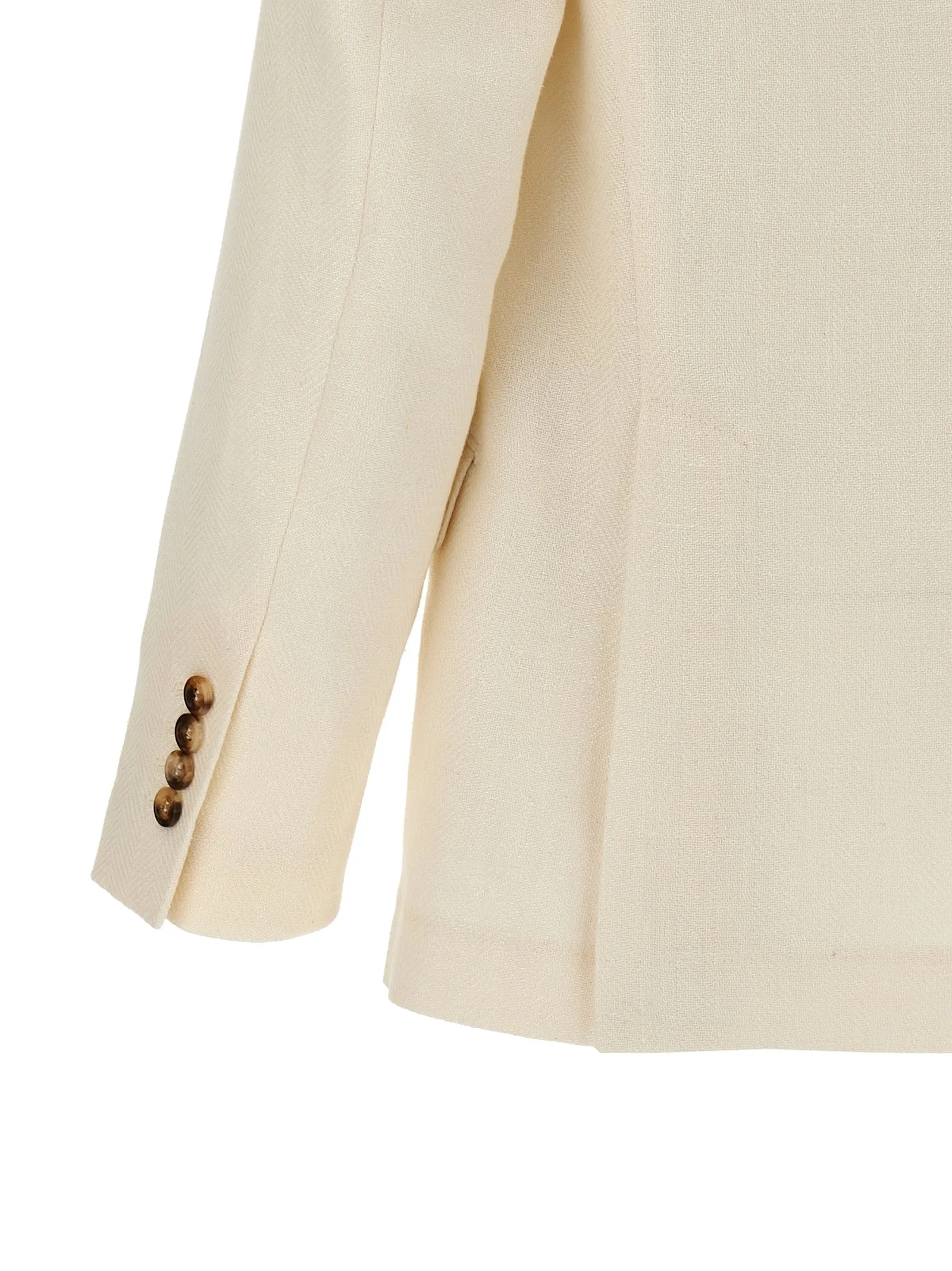 Single-Breasted Blazer White