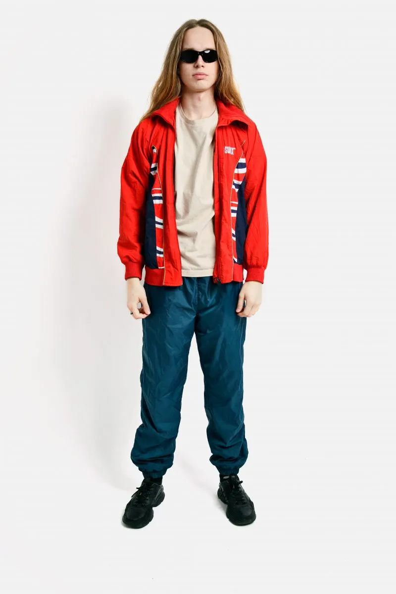 SWIX vintage windbreaker red