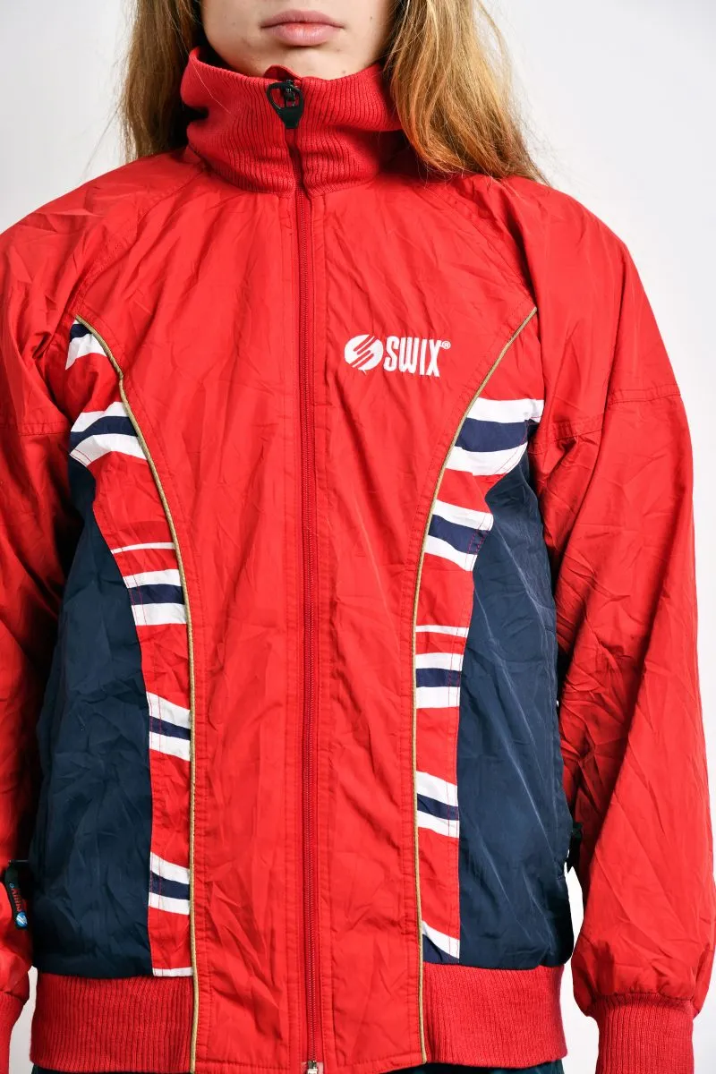 SWIX vintage windbreaker red