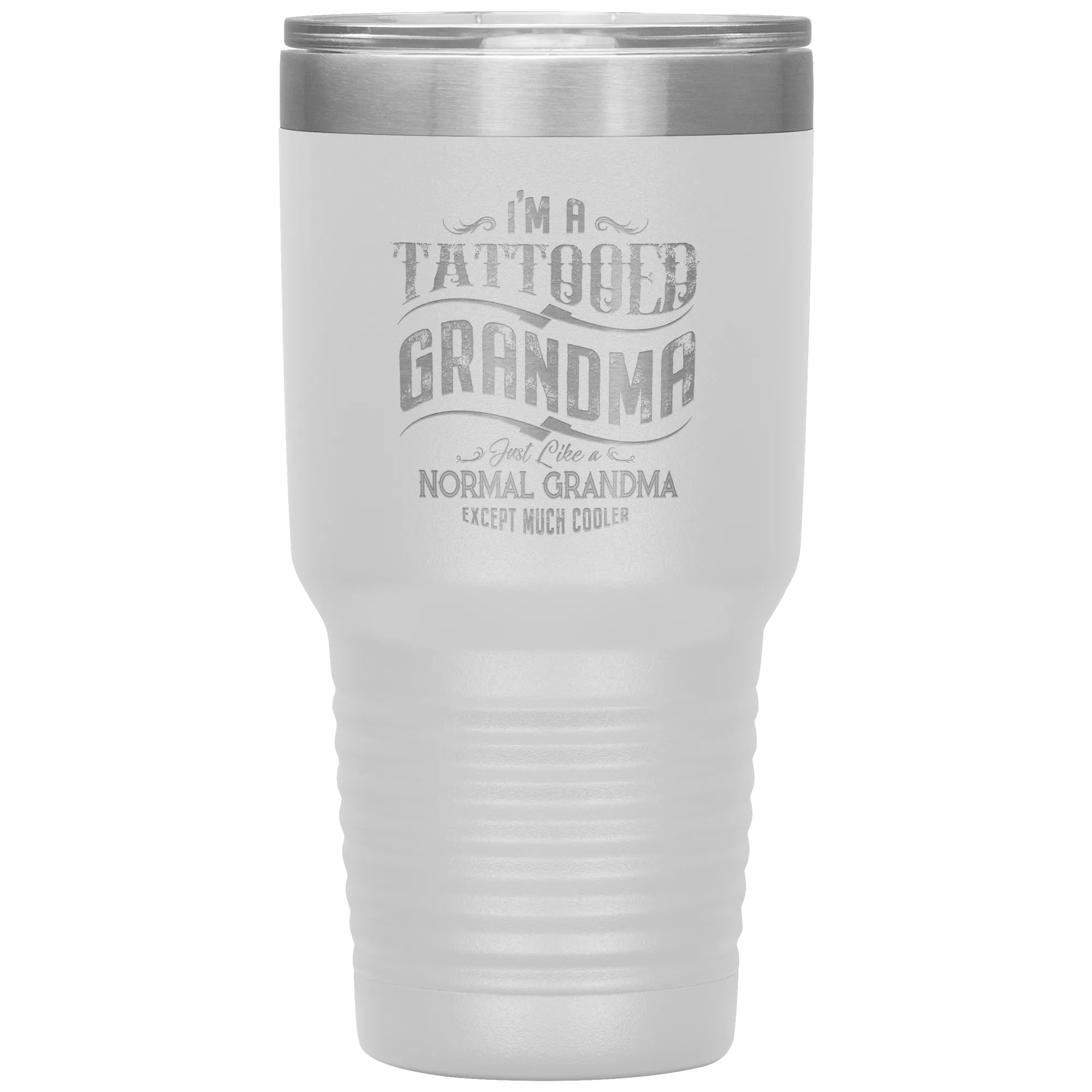 Tattooed Grandma Polar Camel 30oz Stainless Steel Tumbler