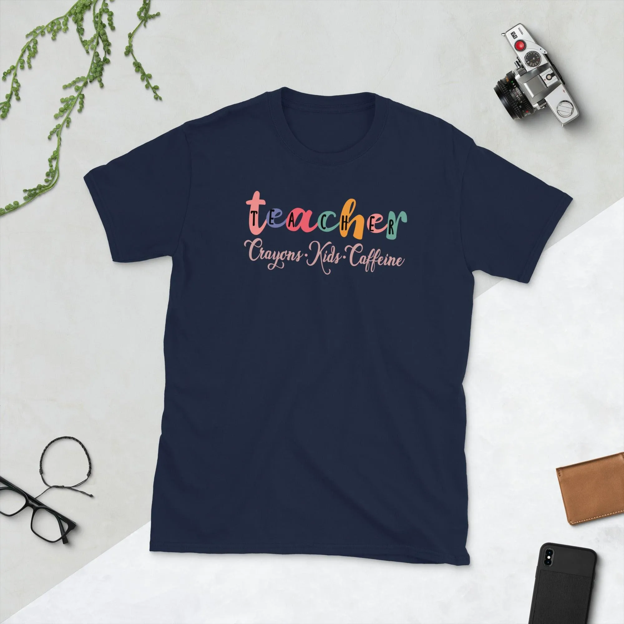 teacher crayons kids caffeine Unisex Tee