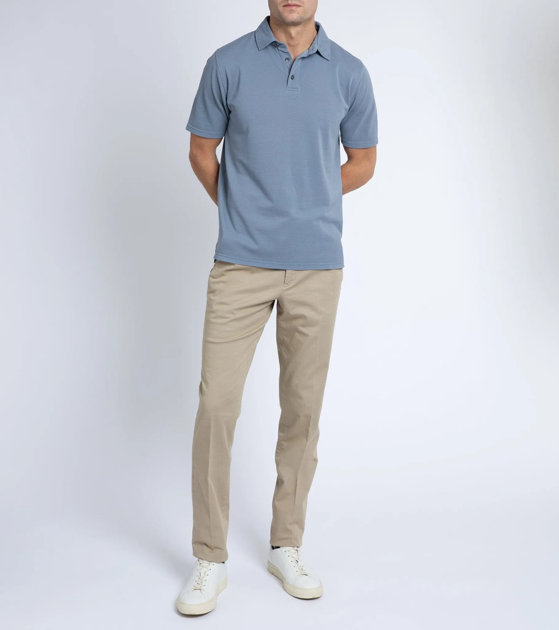 Trunk Moxon Short Sleeve Polo Shirt: Shadow Blue