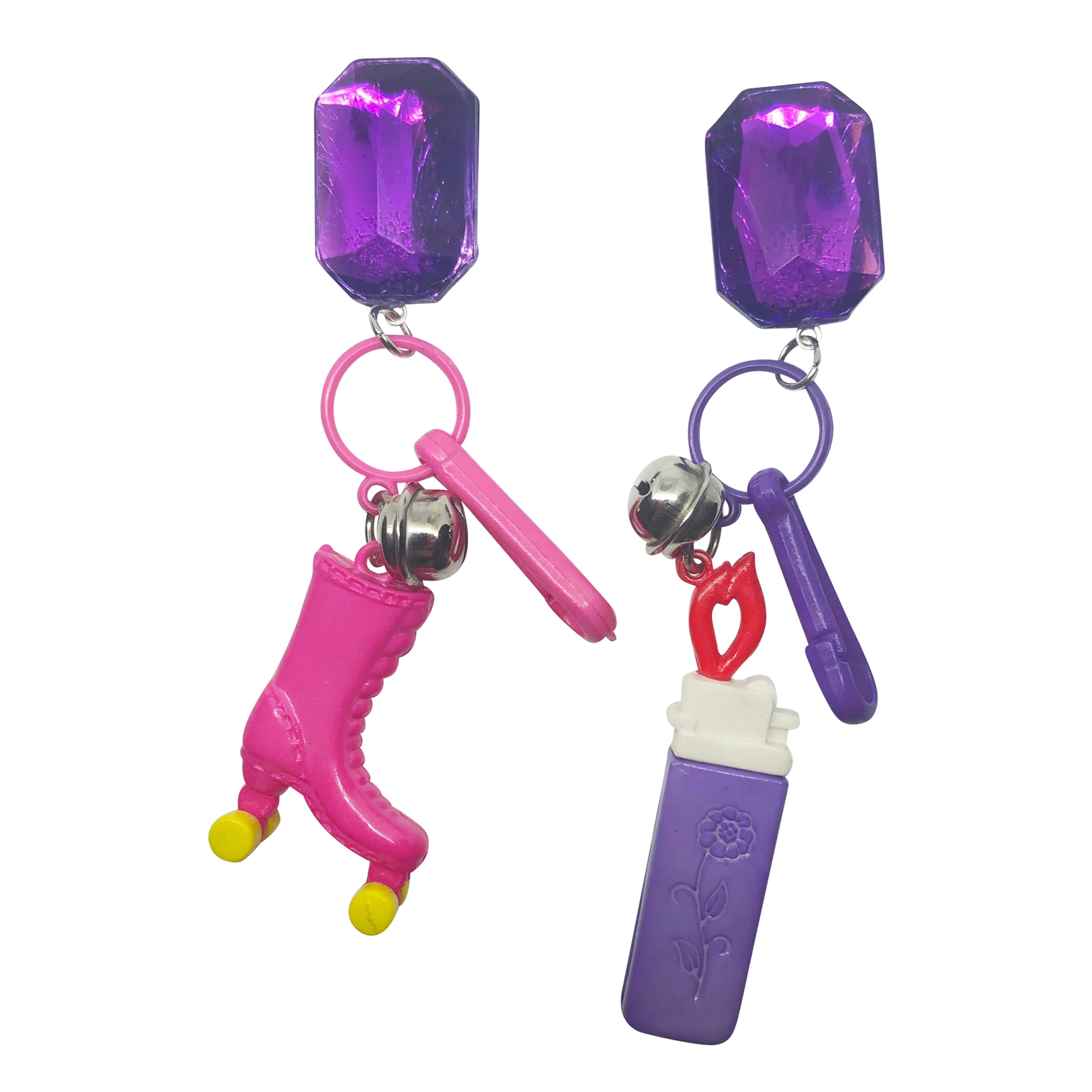 Vintage Roller Disco Charm Earrings