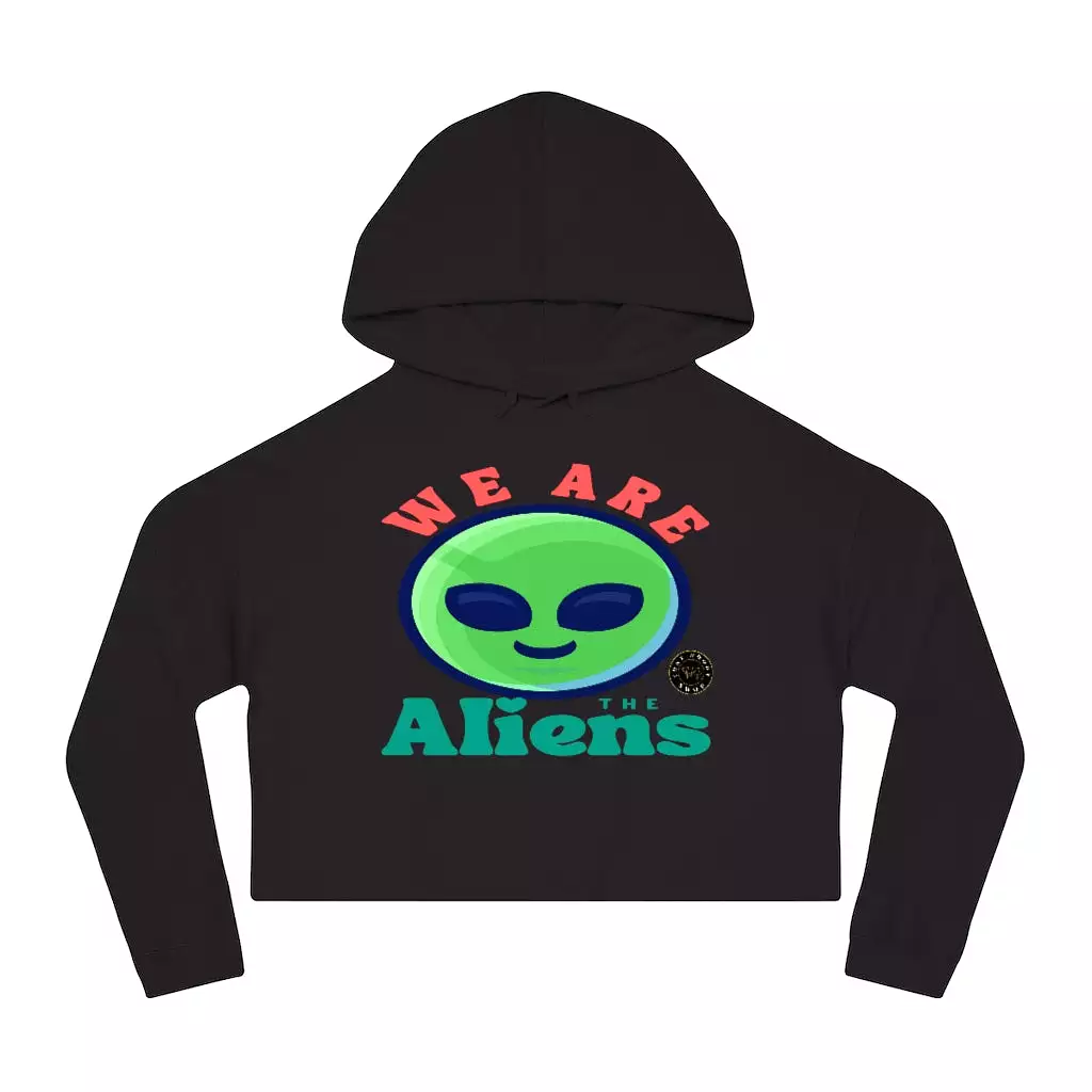 We Are The Aliens Cropped Hoodie