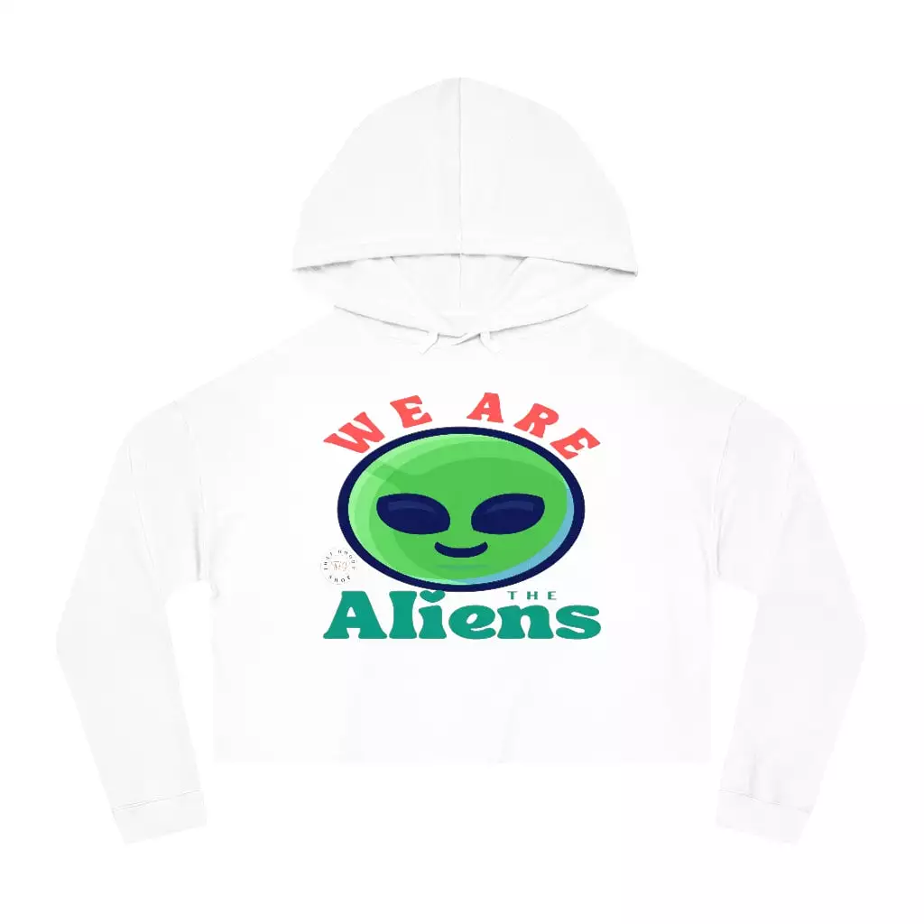 We Are The Aliens Cropped Hoodie