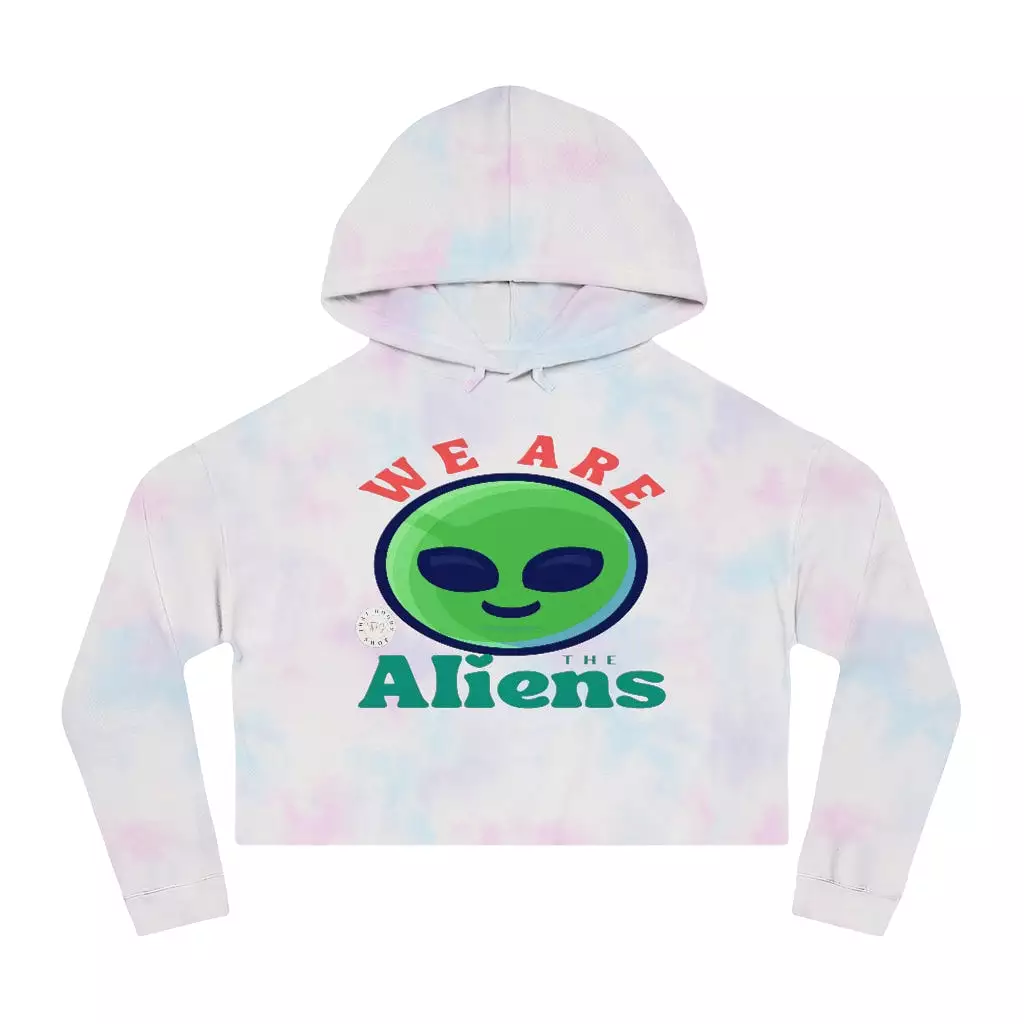 We Are The Aliens Cropped Hoodie