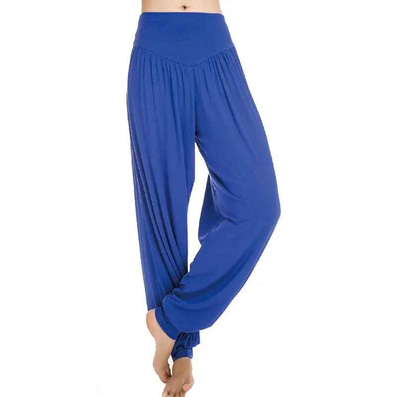 Women's High Waist Soft Modal Loose Long Yoga Pants for Tai Chi Dance