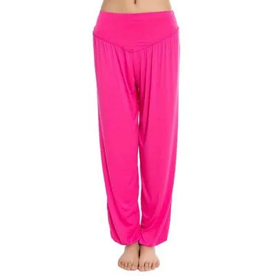 Women's High Waist Soft Modal Loose Long Yoga Pants for Tai Chi Dance