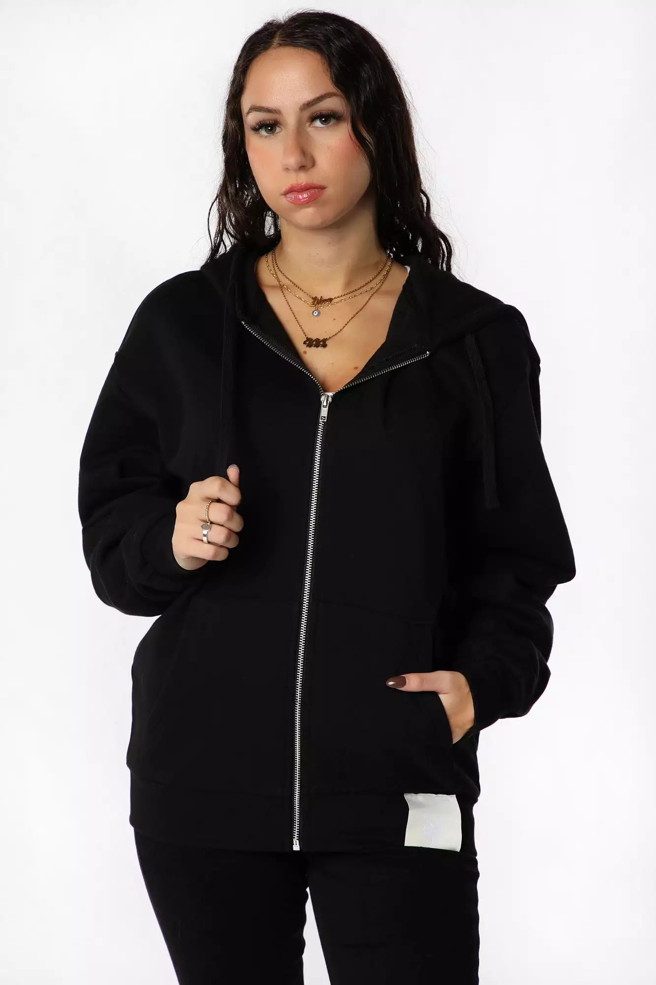 Zoo York Unisex Woven Patch Zip-Up Hoodie